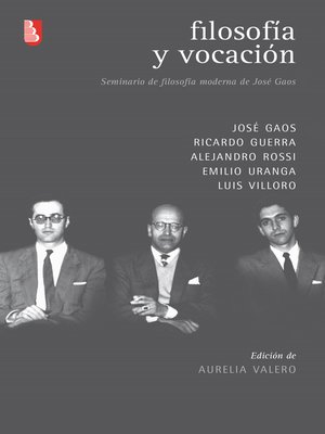 cover image of Filosofía y vocación